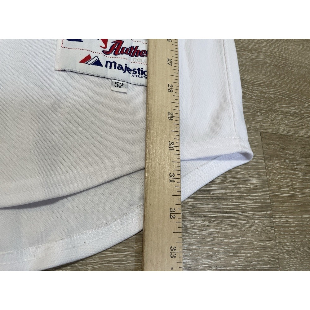 Majestic Authentic MLB 2008 New York Mets FLORES #30 Jersey Sz 52 White - Picture 6 of 11